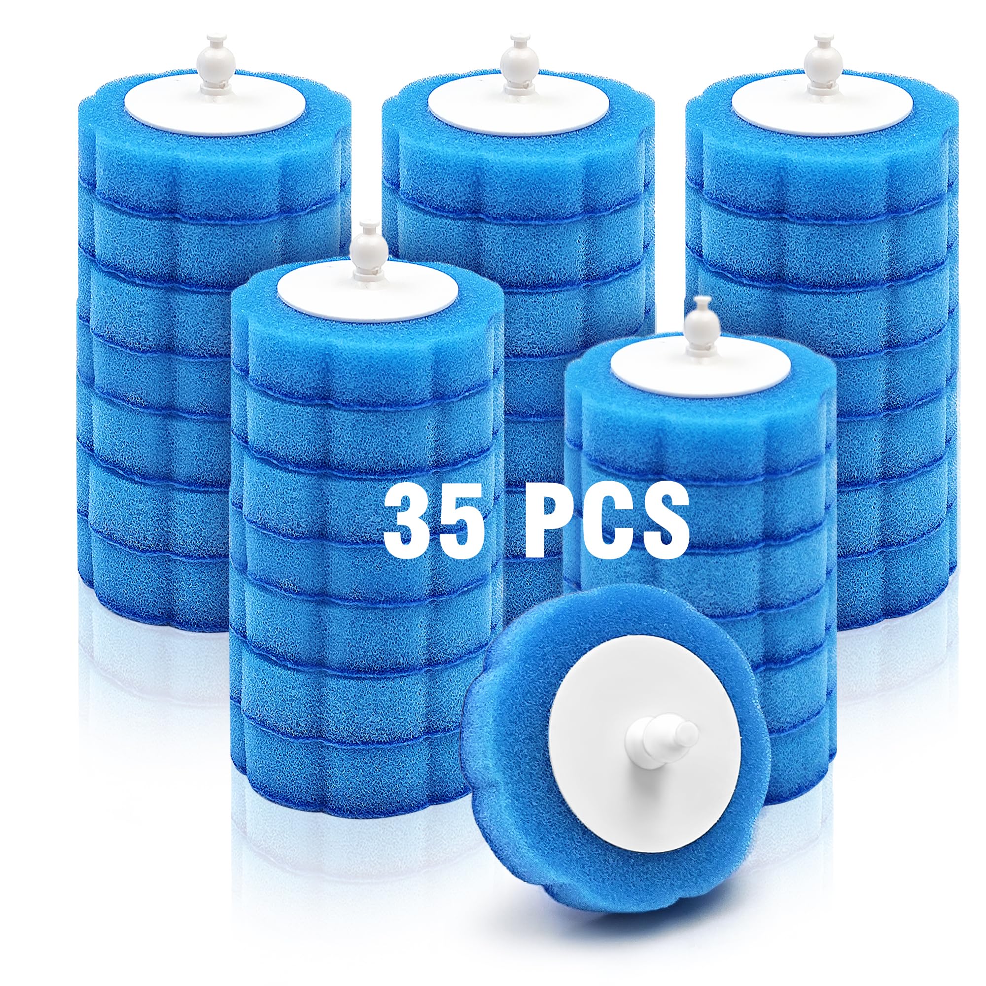 NEWE Disposable Toilet Brush Refills | 35PCS Toilet Wand Replacement Heads