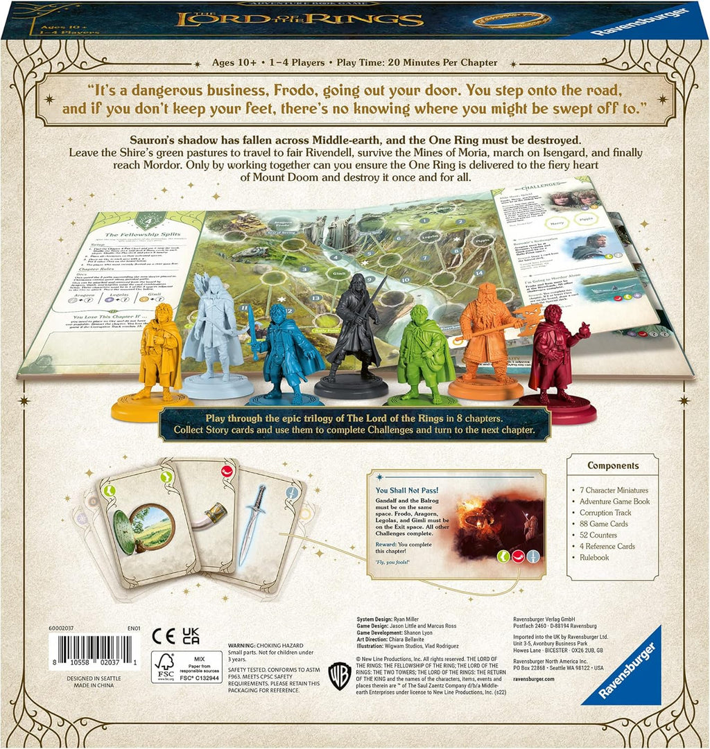 Ravensburger Lord of the Rings Adventure Book Game | Cooperative Strategy