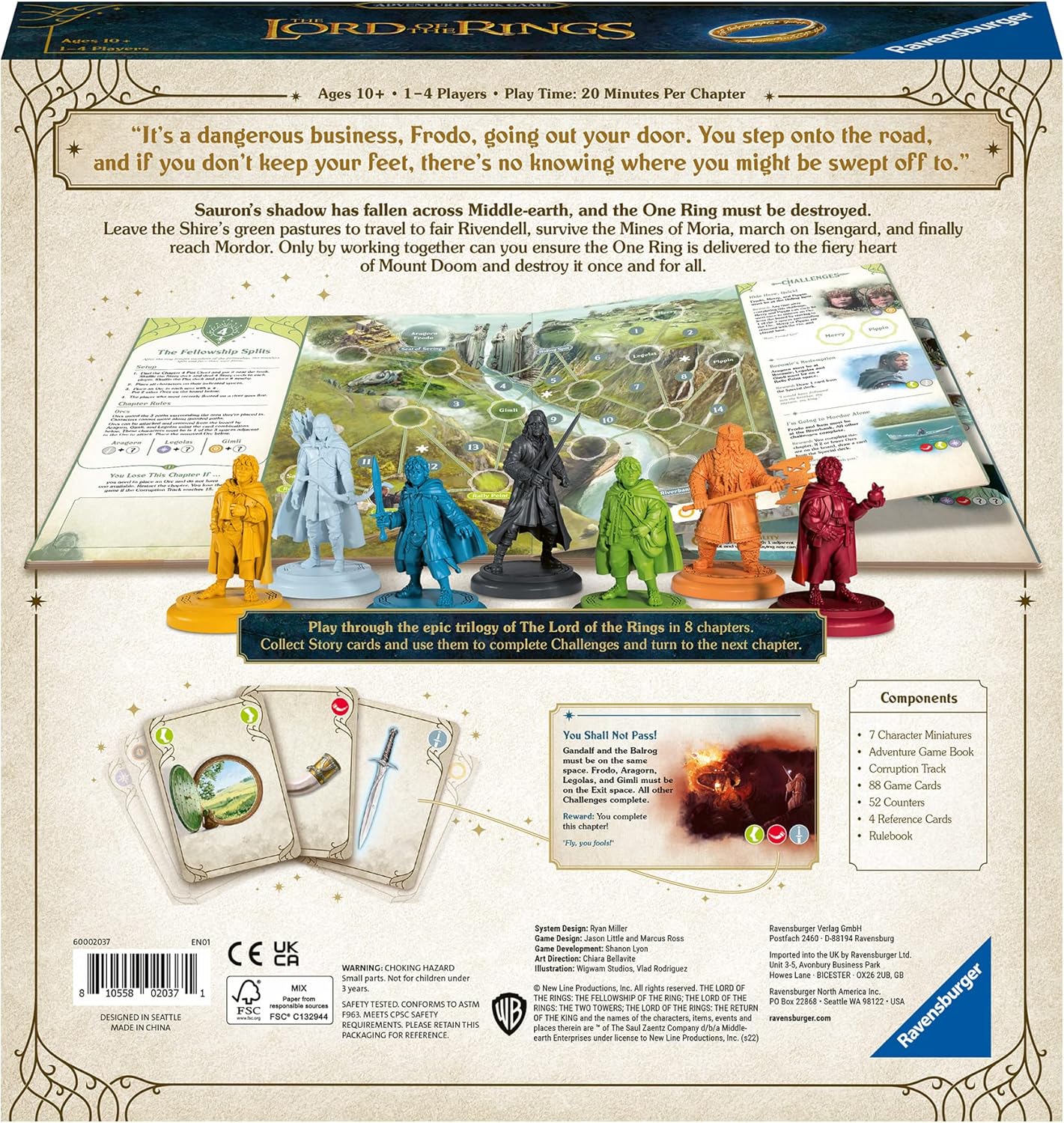 Ravensburger Lord of the Rings Adventure Book Game | Cooperative Strategy