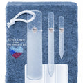 Gladzy Czech Glass Nail File Set | 3-Piece Manicure & Pedicure Foot Rasp