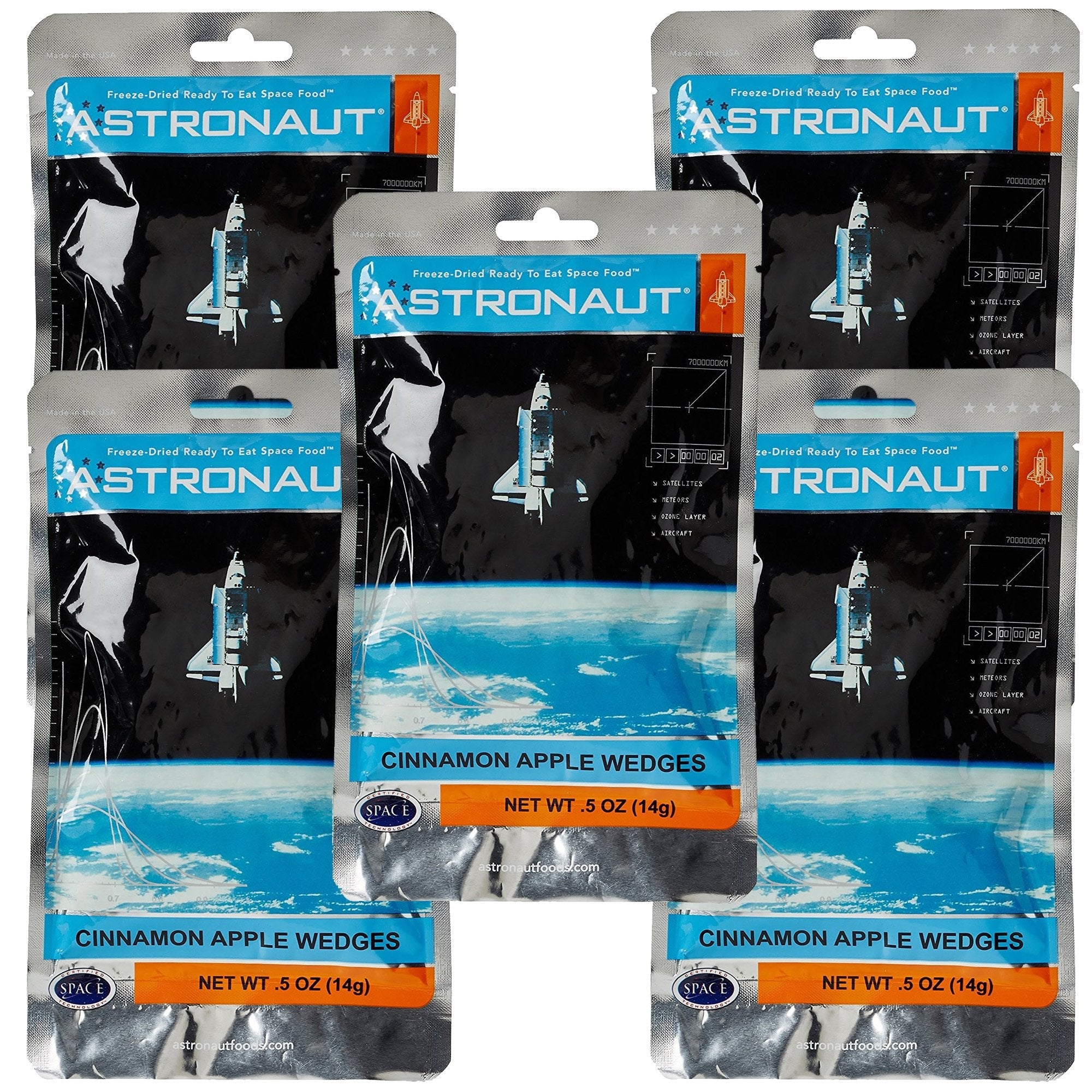 Freeze-Dried Cinnamon Apple Wedges Astronaut Food – 5 Pack