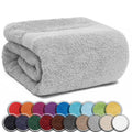 NatureMark Sauna Towel – 100% Cotton Premium Terry Cloth, 80x200 cm – Silver Grey