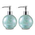 Whole Housewares Glass Mosaic Soap Dispenser | 14oz Lotion Bottle