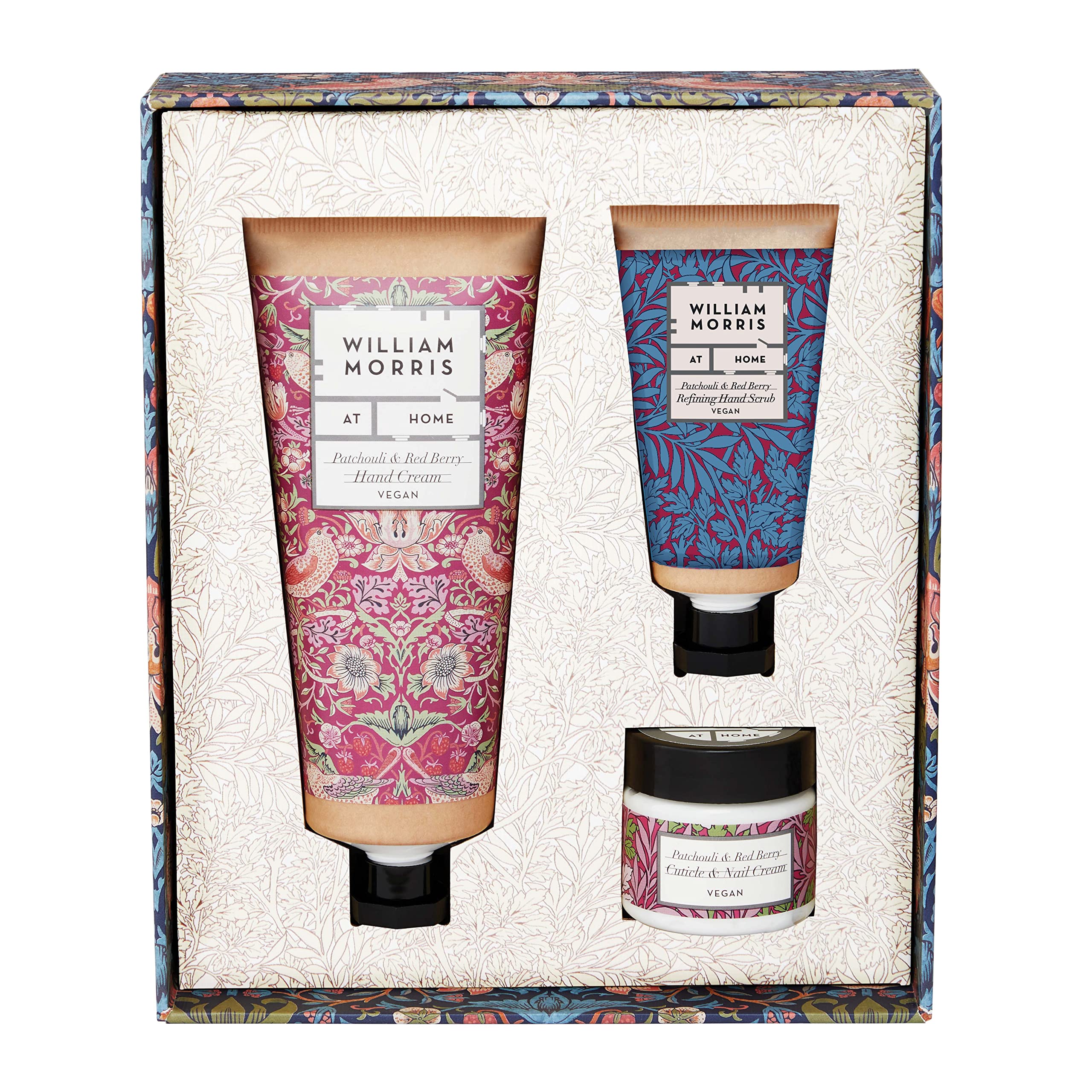 William Morris At Home Hand Care Gift Set | Patchouli & Red Berry 3-Piece
