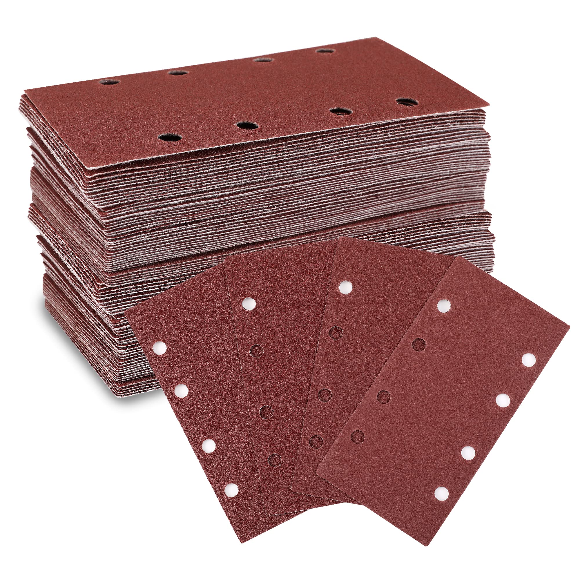 WORKPRO 100-Piece Sanding Sheets | 93x185mm Hook and Loop Sandpaper