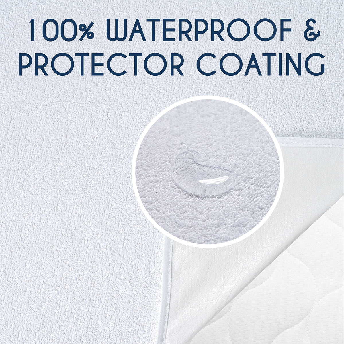Dreamzie Mattress Protector Waterproof with 4 Elastic Corners - Made in EU - OEKO-TEX® Certified - For Mattress Double Bed 140 x 190 cm