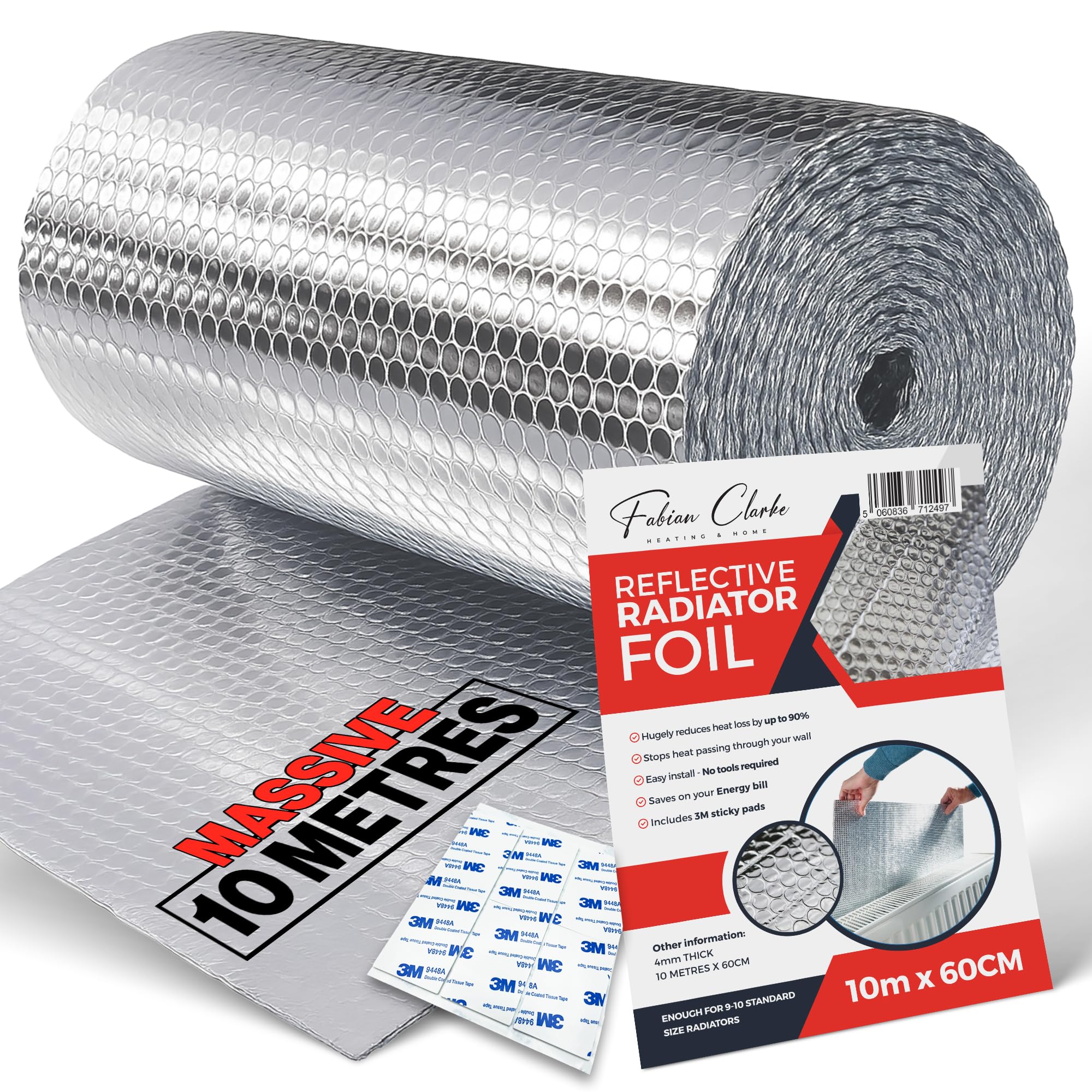 Radiator Foil Reflector Roll – 10m Thermal Insulation Sheet
