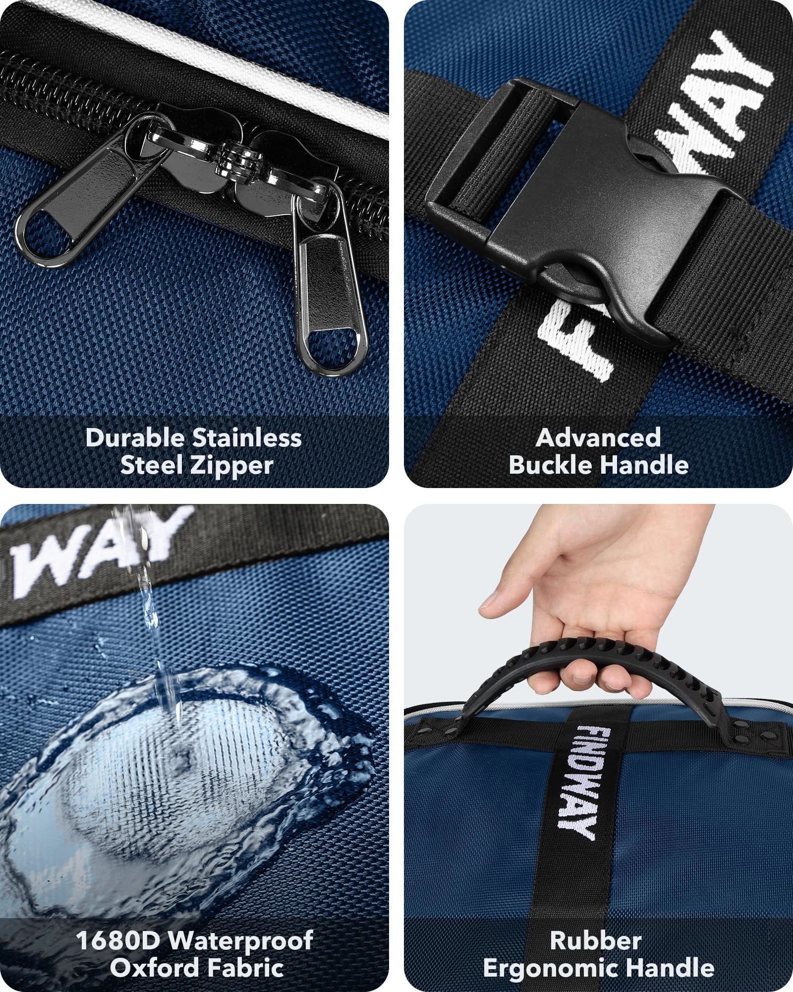 Findway Golf Travel Bag with Wheels | 1680D Waterproof Oxford Flight Case