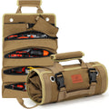BAQRAXIA Heavy Duty Roll Up Tool Bag Organizer with 2 Detachable Pouches