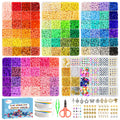 Fournine 18000 Pcs Clay Beads Bracelet Making Kit | 96 Colors Heishi Beads