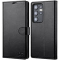 OCASE Samsung Galaxy S23 Ultra Leather Wallet Case | RFID Blocking - Black