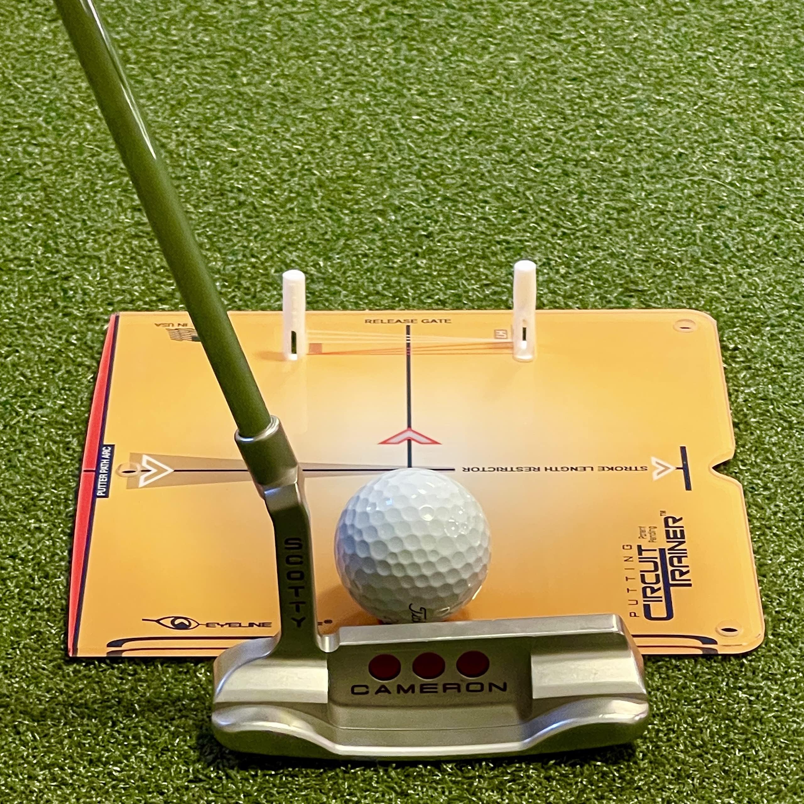 EyeLine Golf Circuit Trainer Putting Mirror System with 12 Drills & Bag