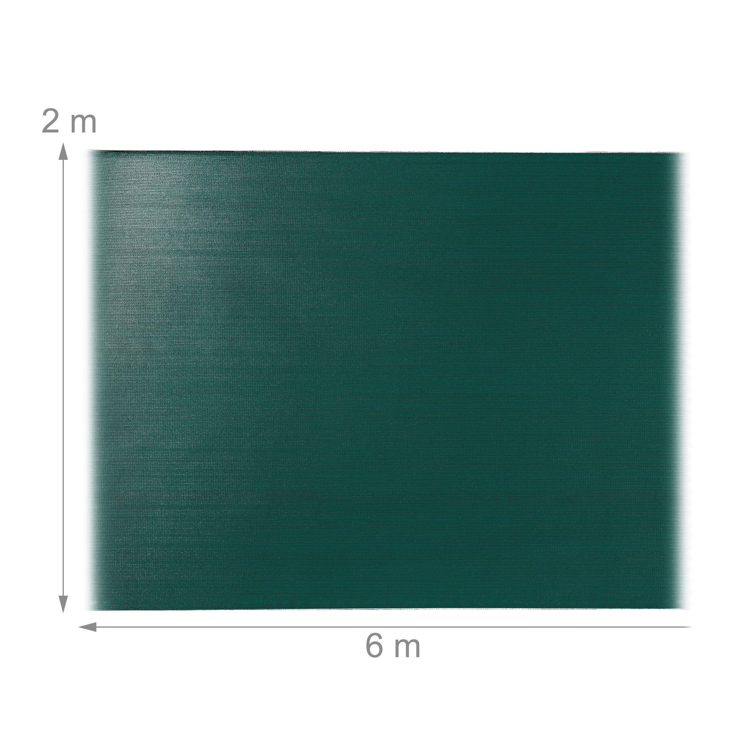 Relaxdays Green HDPE Fence Netting | UV-Resistant Privacy Shield, 2 x 6 m