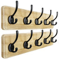 Dseap Coat Rack Wall: Patented, Heavy-Duty, 5-Double-Hooks Wooden Wall Mounted Coat Rack Coat Hanger Hook Rail for Winter Coats Hat Jacket Clothing - image 1