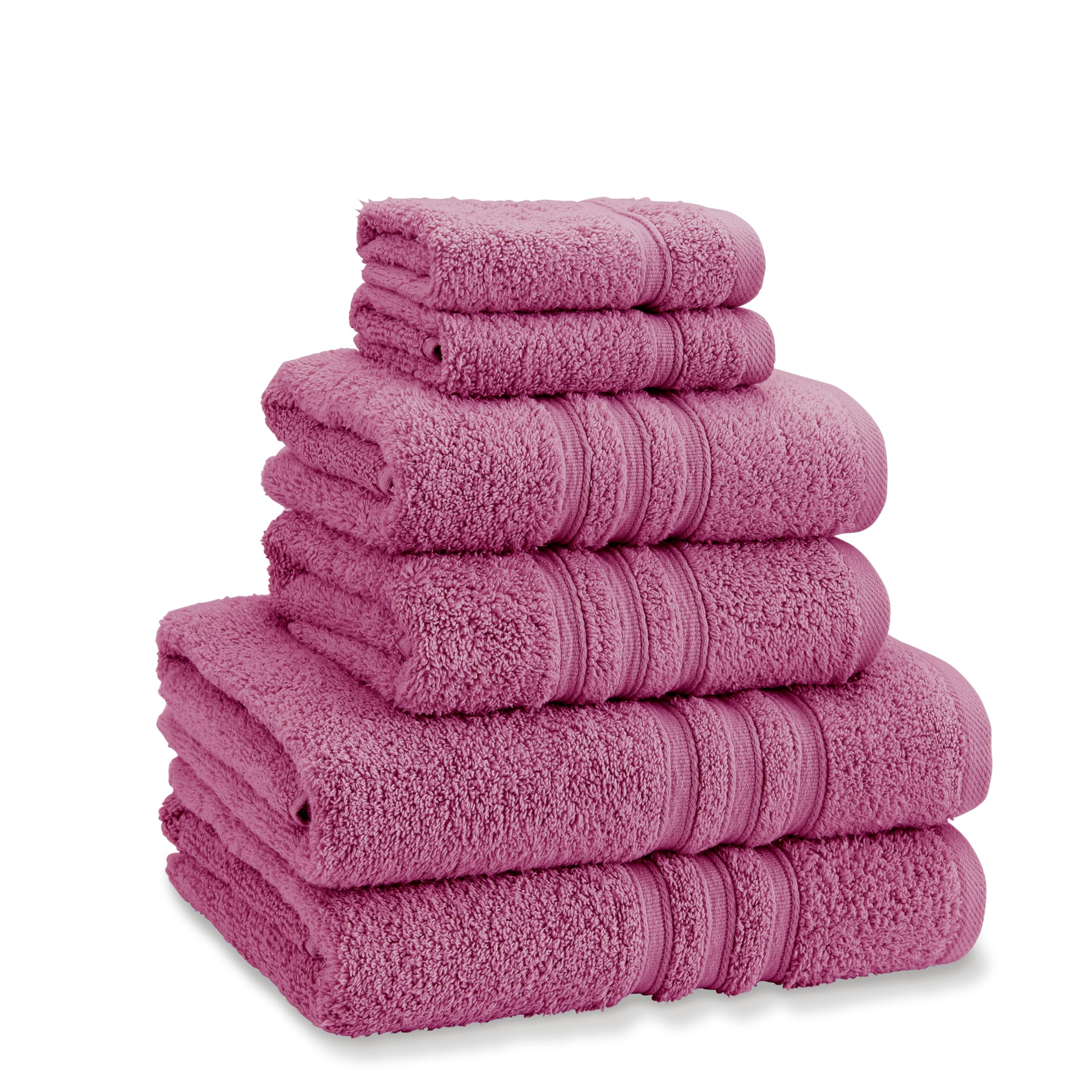 Catherine Lansfield Zero Twist Cotton 6 Piece Towel Bale Set | Raspberry