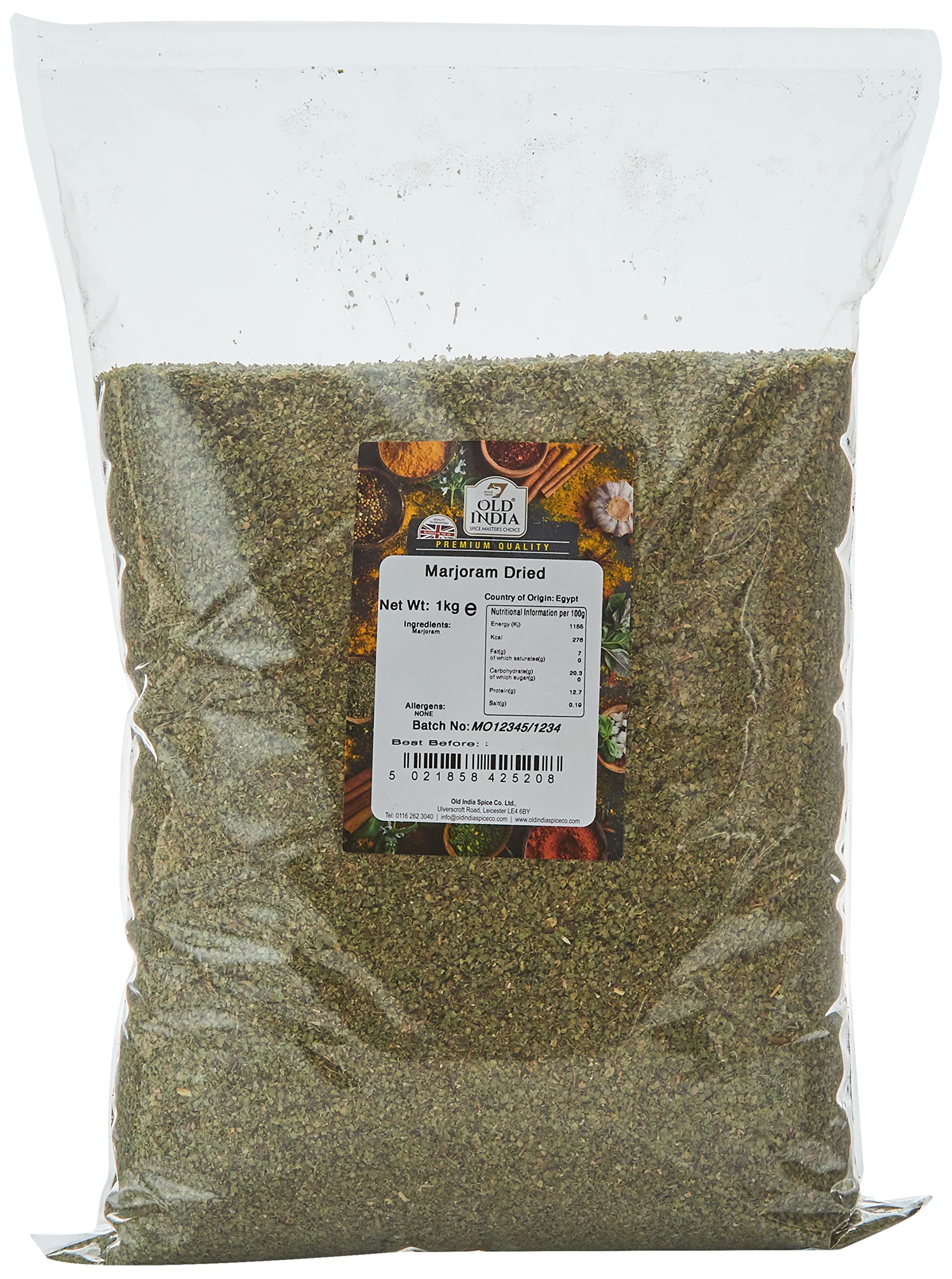 Old India Dried Marjoram – 1kg Bulk Natural Culinary Herb for Cooking