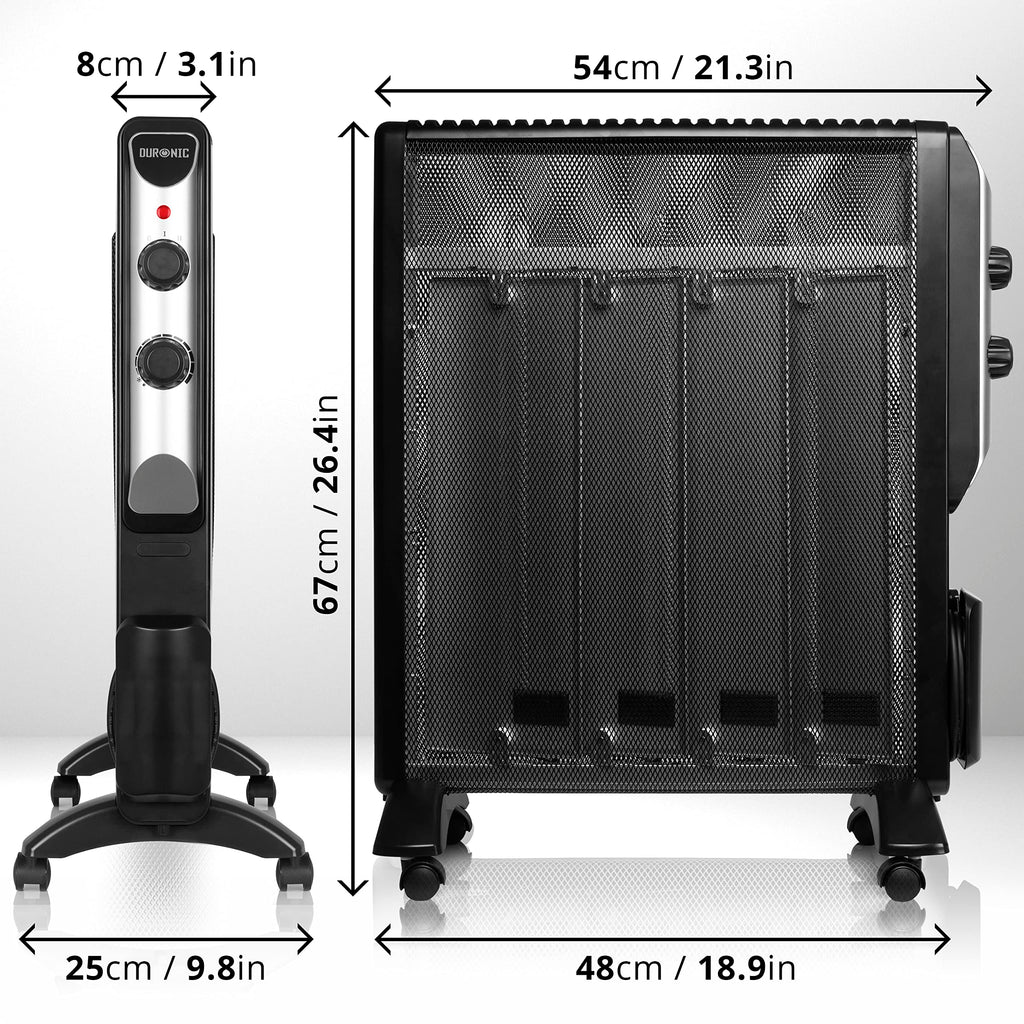 Duronic HV220 Micathermic Heater – 2kW Portable Mica Panel Radiator