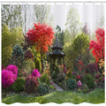 3D Garden Flowers Shower Curtain | Waterproof Nature Fabric