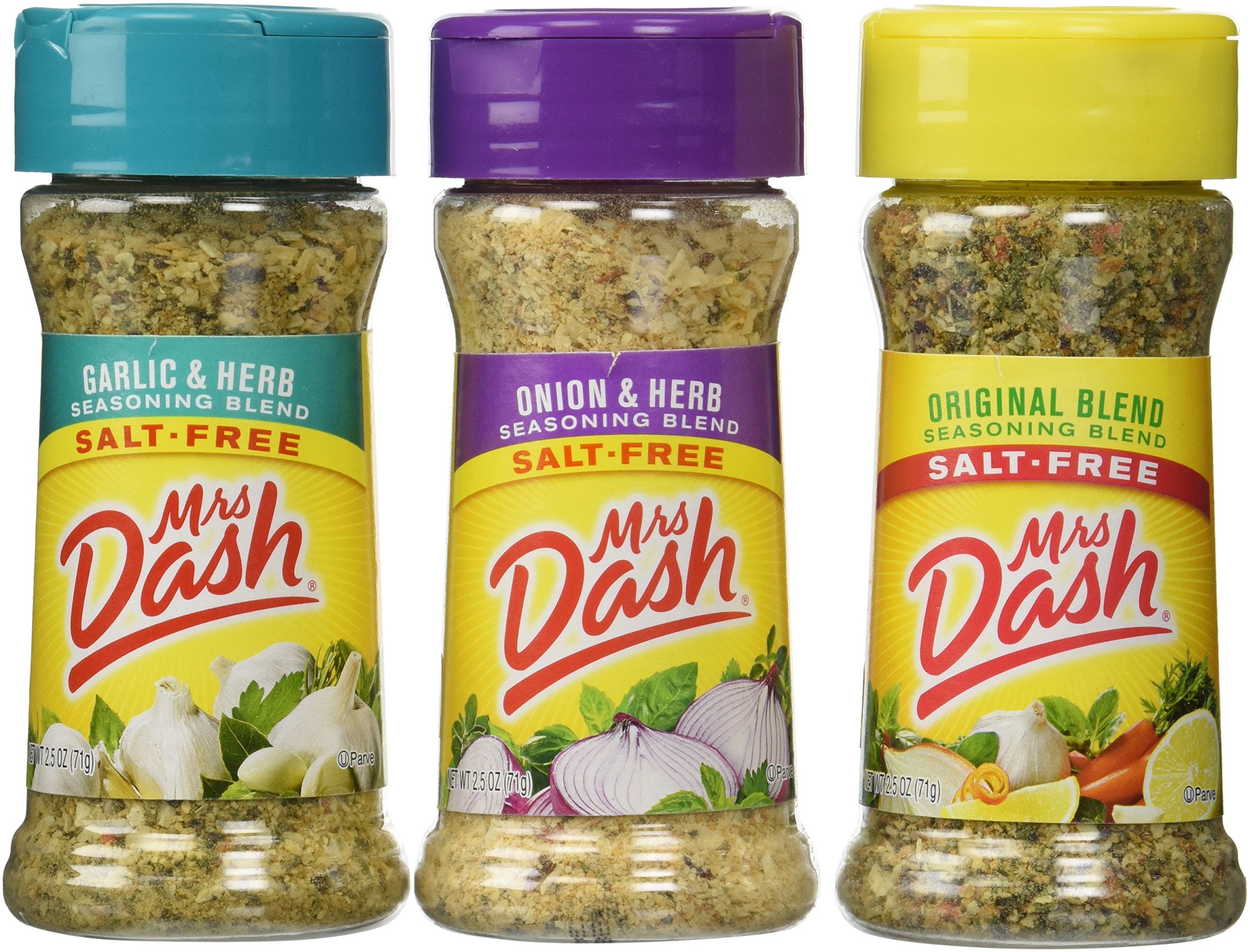 Mrs. Dash Salt-Free Seasoning Blend 3-Pack: Original, Garlic, Onion