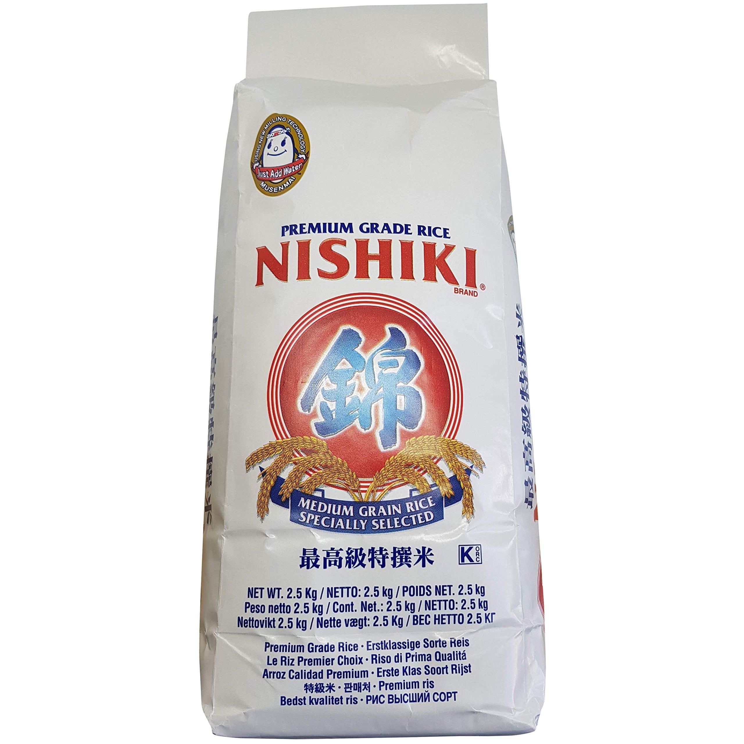 Nishiki Premium Short Grain Sushi Rice - 2.5 kg Bag ()