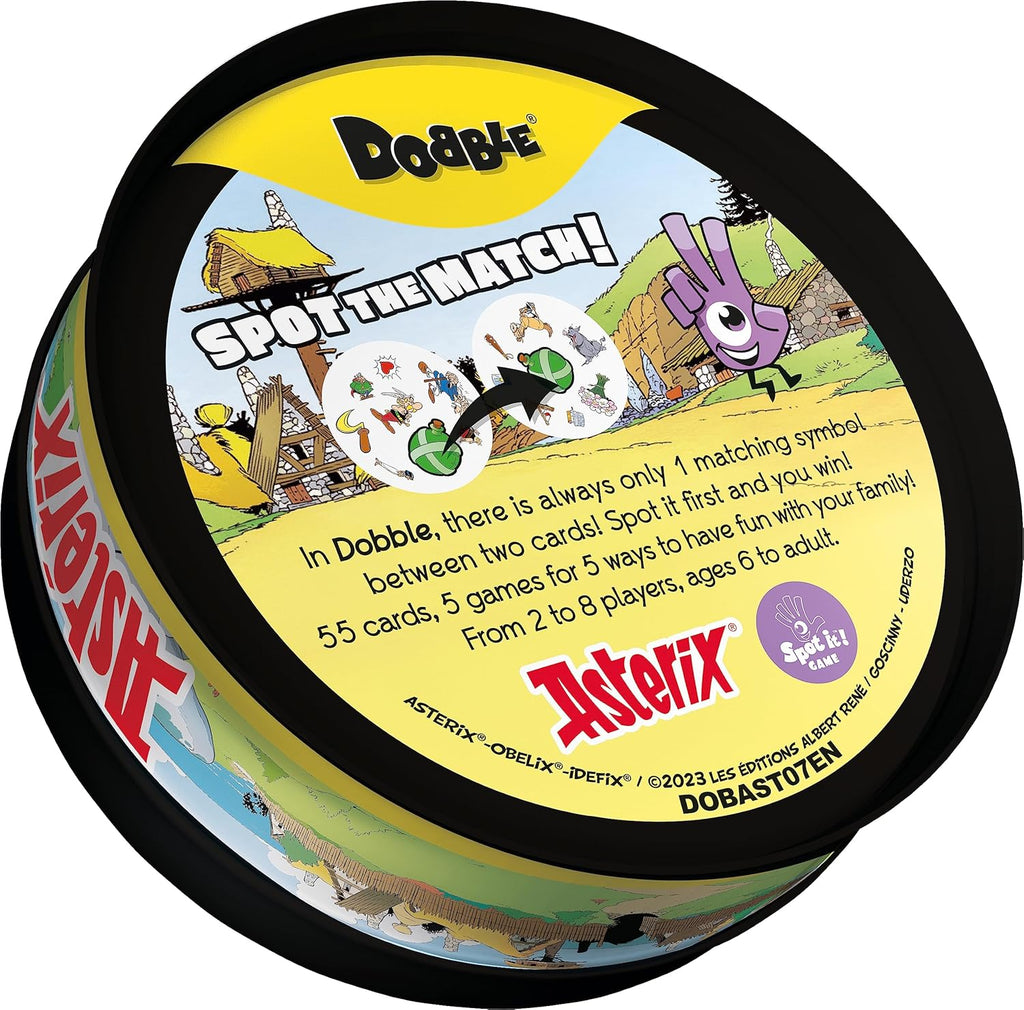 Dobble Asterix Card Game – Snaps Family Observation and Speed Game