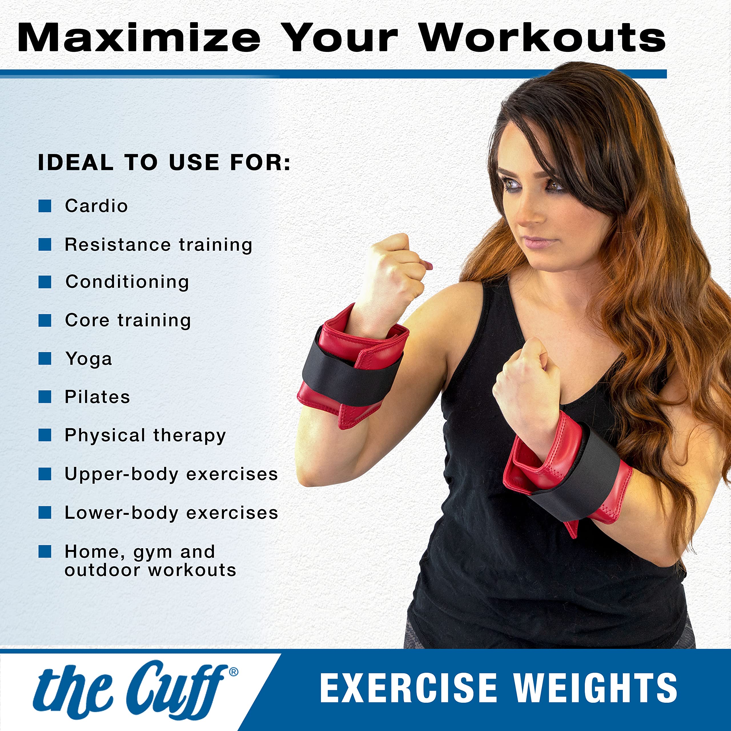 CanDo Weight Cuff – 3.4 kg Orange Wrist and Ankle Weights – 10-0212