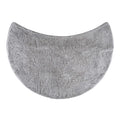 Microfibre Round Shower Bath Mat – Non-Slip Grey, 55cm