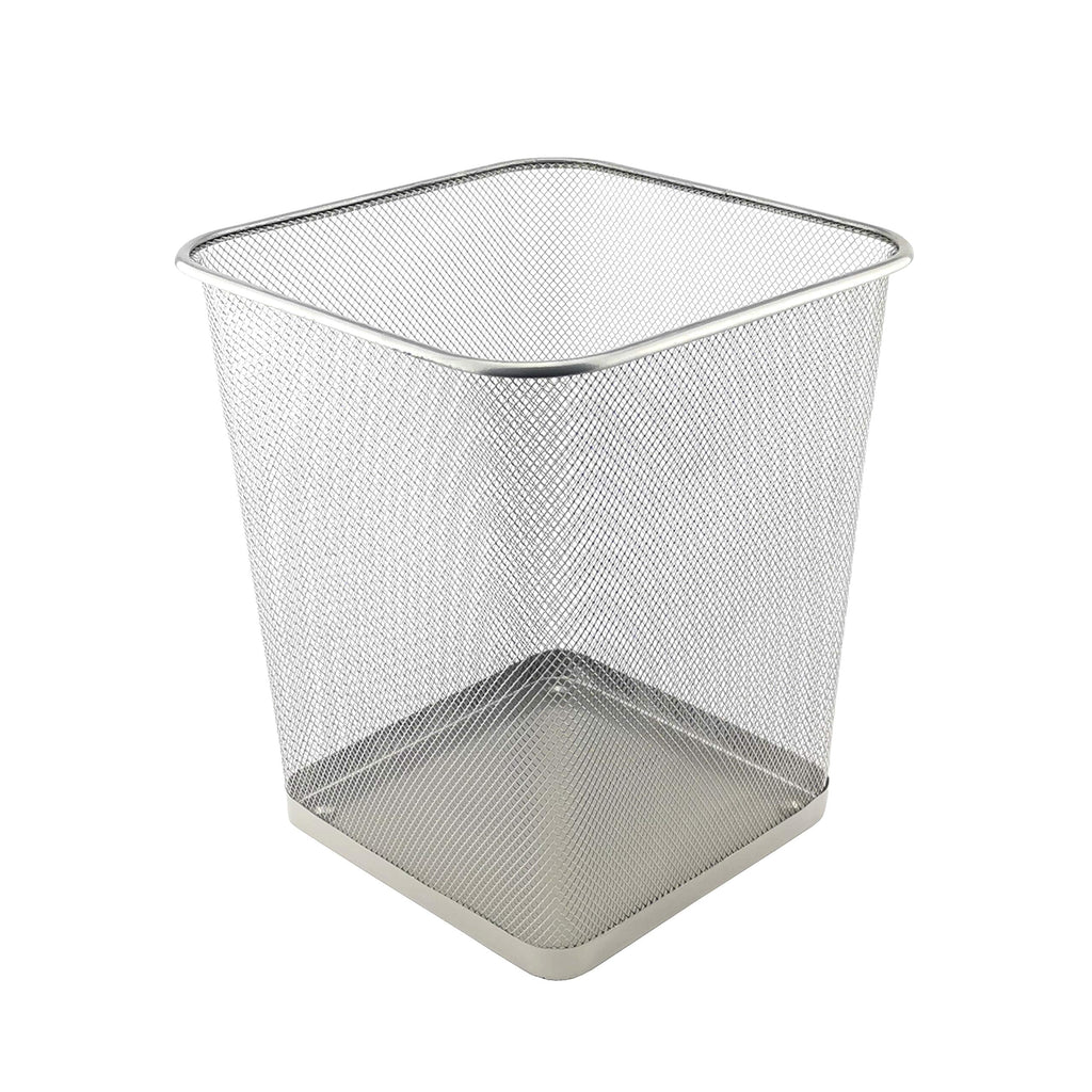 D.RECT Metal Mesh Waste Bin 18L – Silver Rubbish Bin for Office, Bedroom & Home – Durable Steel Frame, Breathable Mesh, Leak-Proof Bottom - image 2