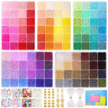 Funtopia 37000+ Pcs Glass Seed Beads Kit | 120 Colors Jewelry Making Set