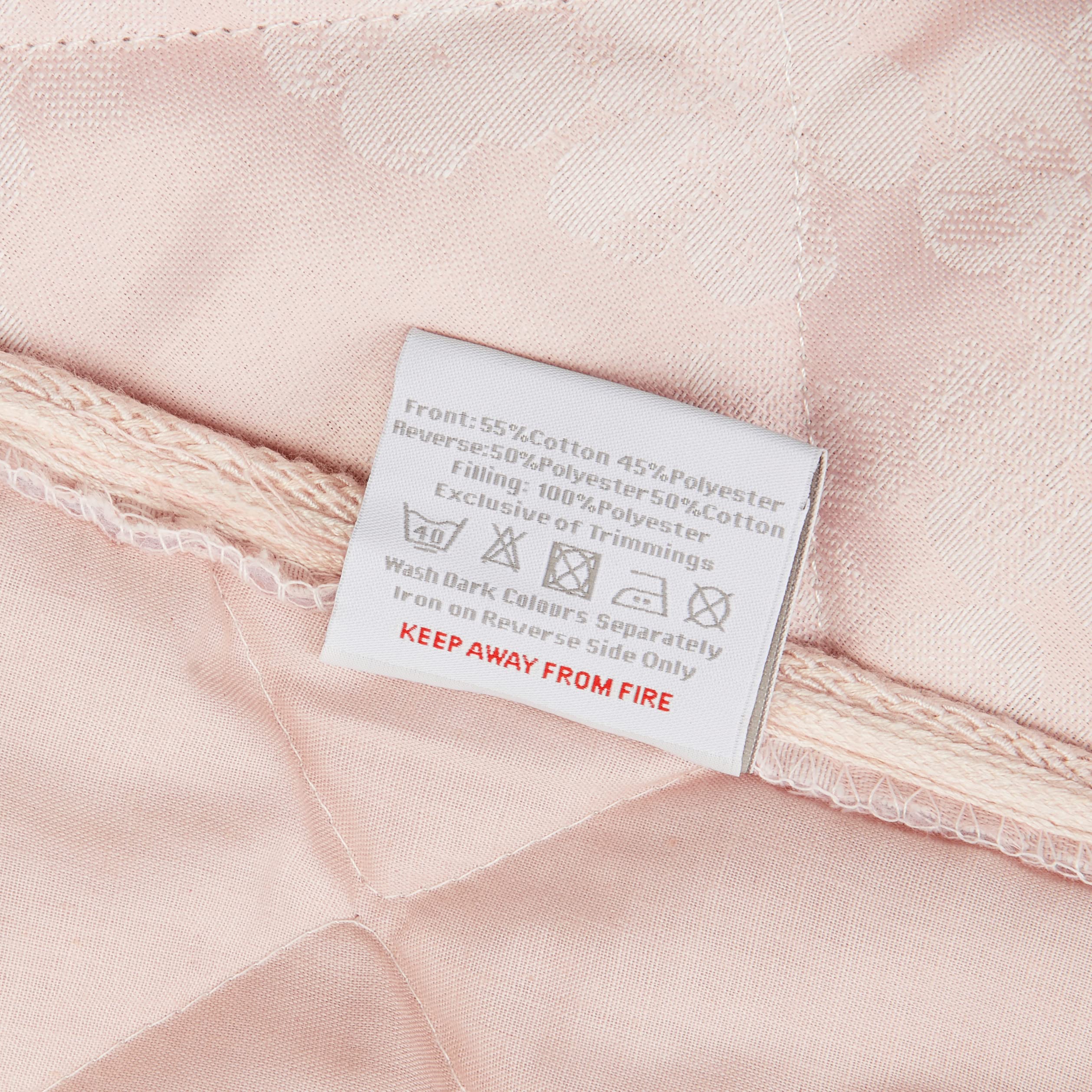 Dreams & Drapes Serene Blossom Jacquard Quilted Bedspread - Blush Pink