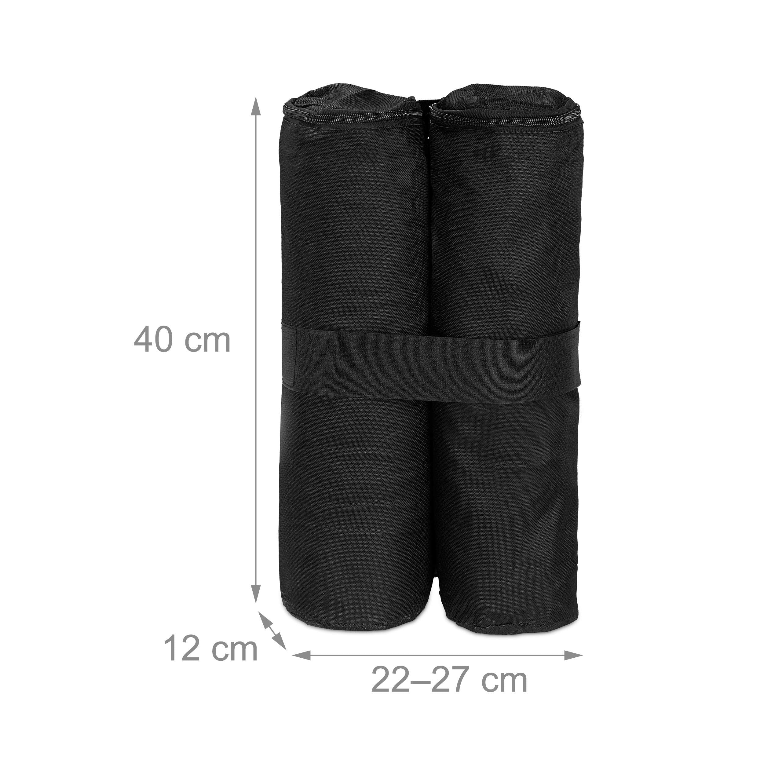 Relaxdays Gazebo Weights - Pack of 4 Heavy Duty Sand Bags for Tents
