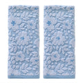 SKL Home Floral Jacquard Cotton Hand Towel Set - Sky Blue, 2-Pack