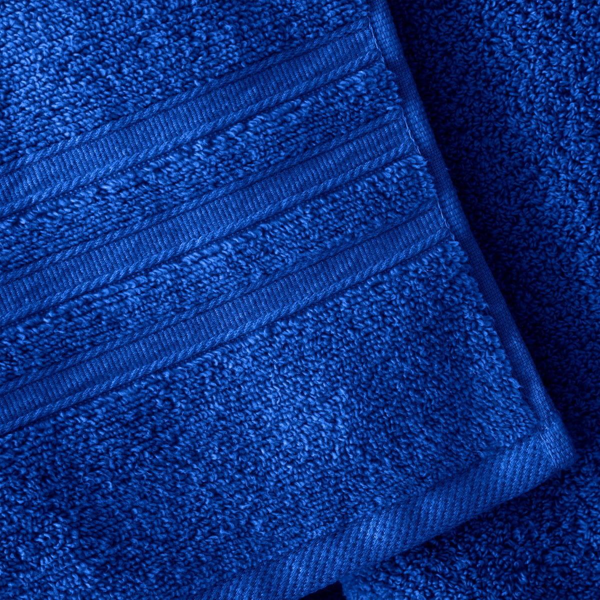 Catherine Lansfield Zero Twist Cotton 90x140cm Bath Sheet Pair Cobalt Blue