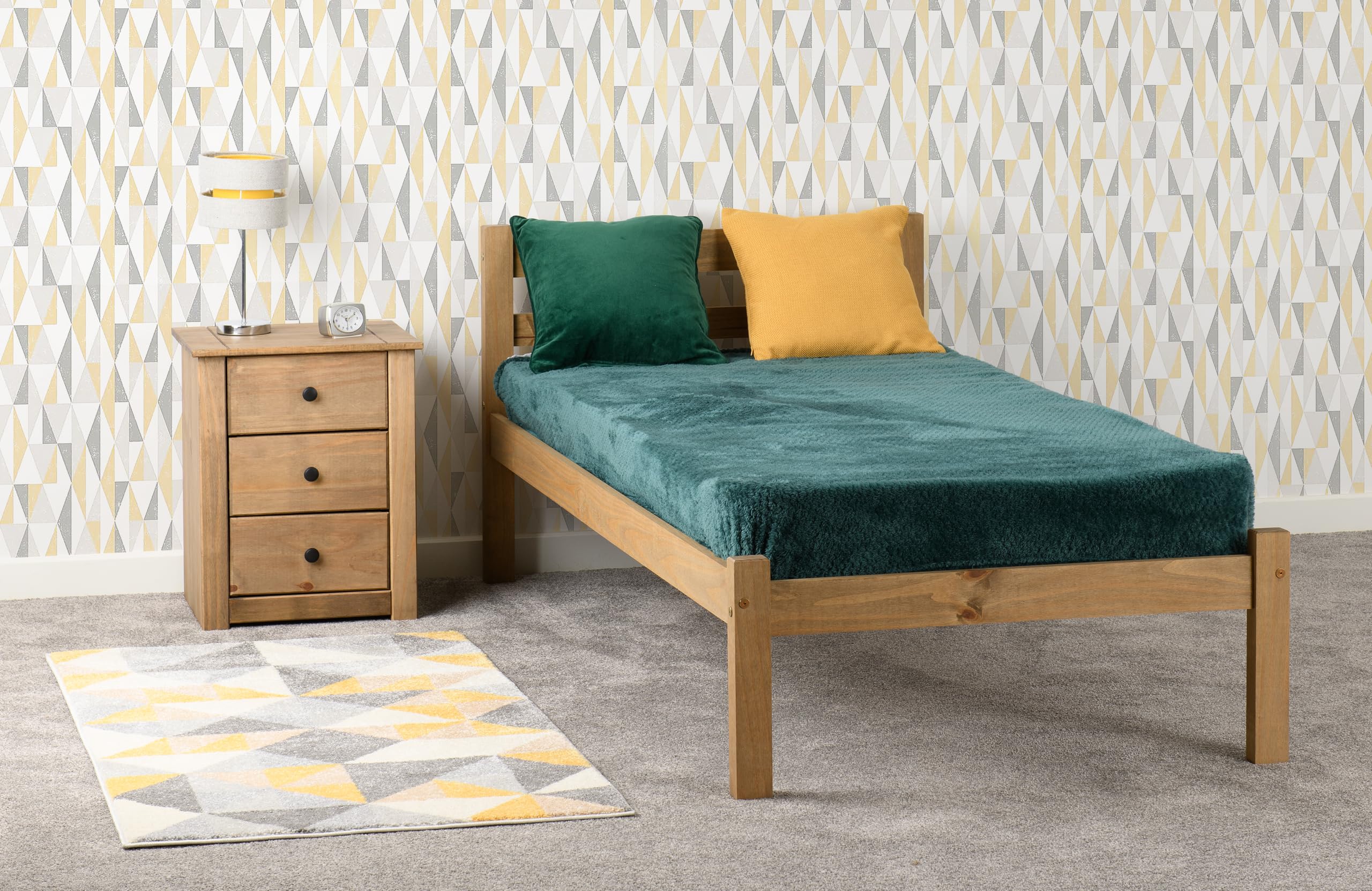 Seconique Panama 3ft Single Bed – Solid Waxed Pine Wooden Frame