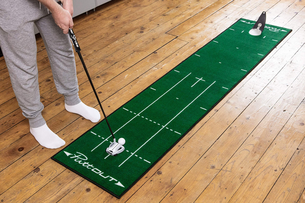 PuttOUT Medium Putting Mat – 240cm x 50cm Indoor Golf Training Aid
