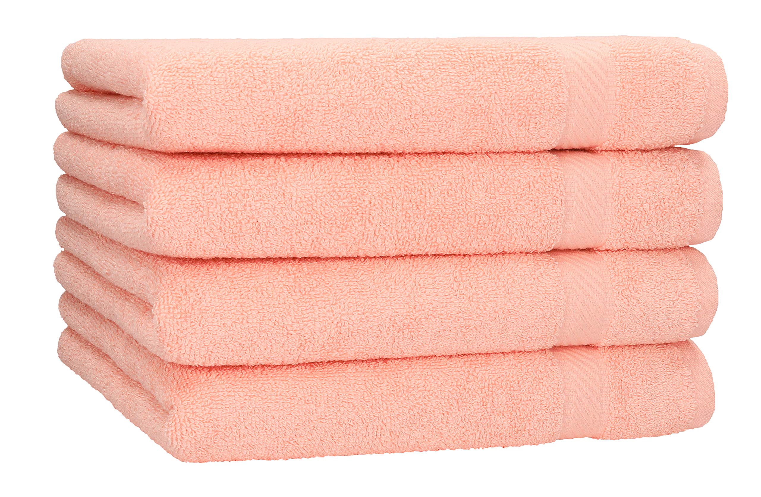 Betz Palermo 4-Piece Shower Towel Set | 100% Cotton Apricot 70x140cm