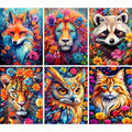 6-Pack Animal Diamond Art Kits for Adults – 5D Full Drill DIY