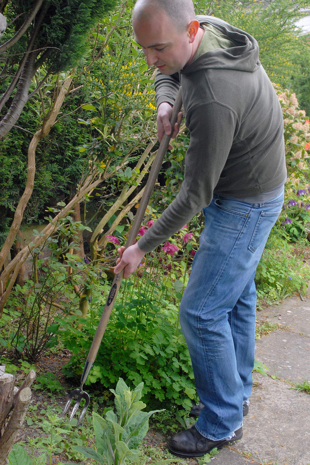 Spear & Jackson Stainless Steel Long Handled Weed Fork – 42" Handle