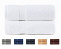 Todocama Set of 2 Shower Towels | 100% Cotton 550 GSM | White, 70x140cm