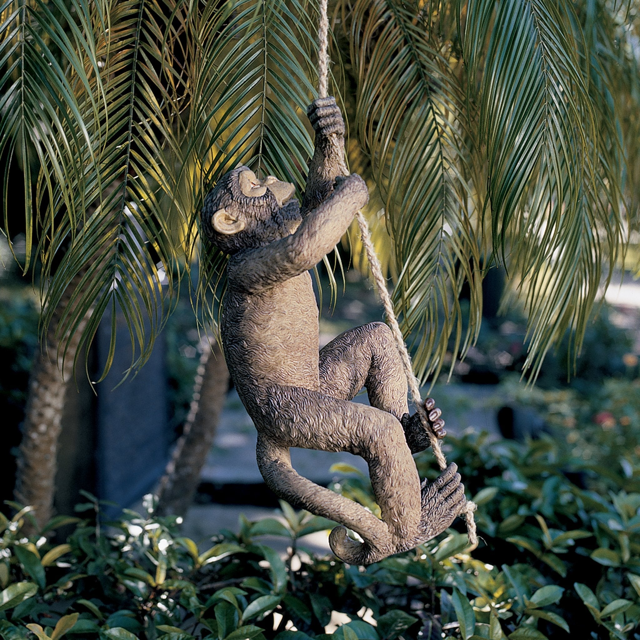 Design Toscano Makokou Climbing Monkey Sculpture – Hand-Painted Resin