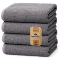 NatureMark 4-Piece Bath Towel Set – Soft & Absorbent Cotton Shower Towels for Everyday Use, Anthracite Grey, 70 x 140 cm