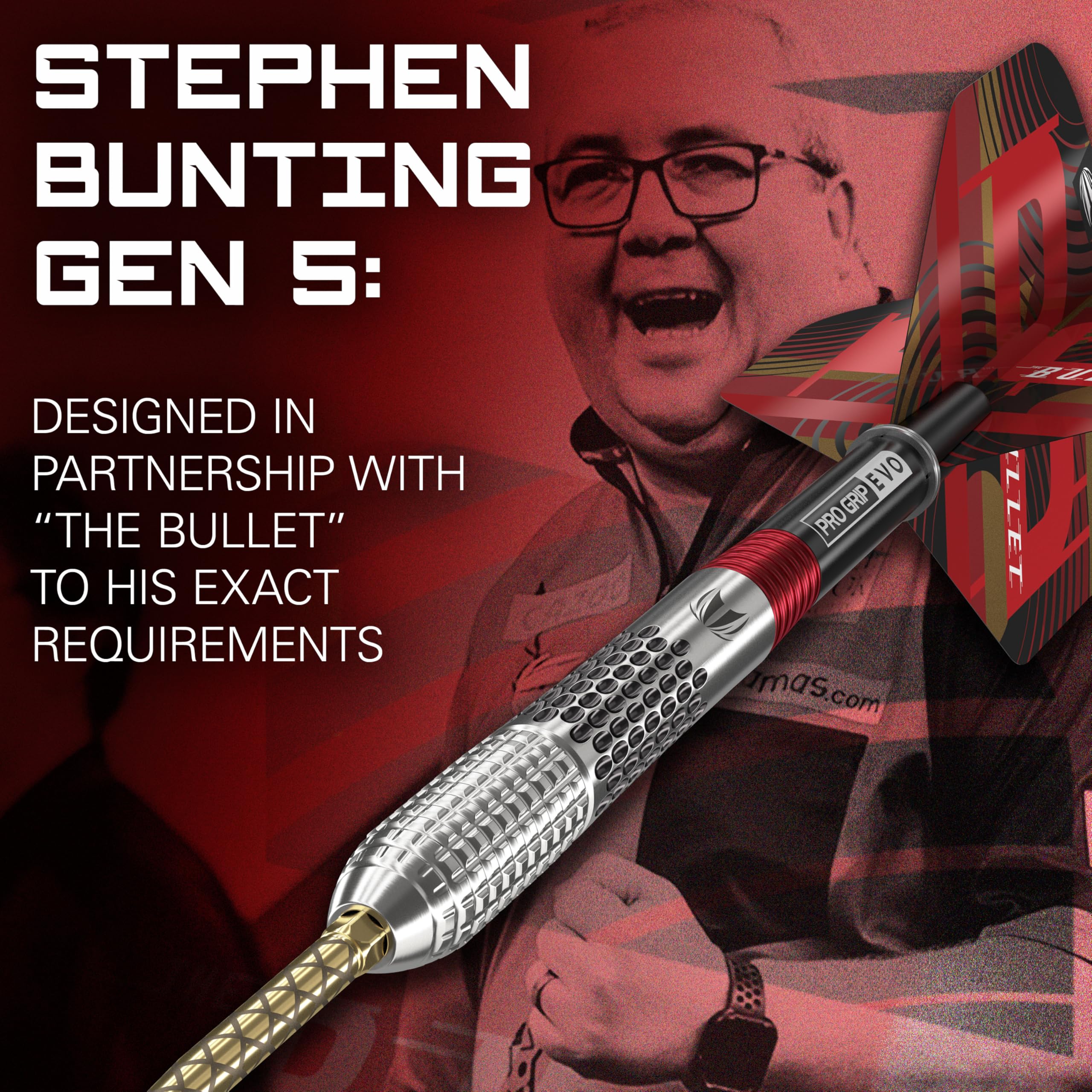 Target Darts Stephen Bunting G5 95% Tungsten Steel Tip Dart Set - 18g