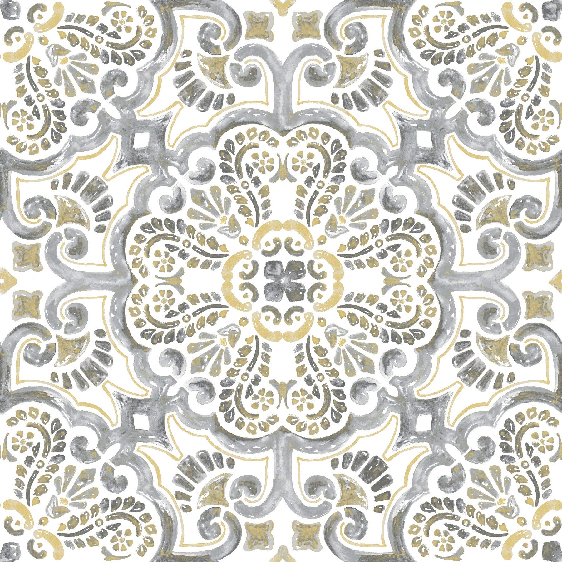 WallPops Antico Peel & Stick Vinyl Floor Tiles, Multi-Colour, 12x12