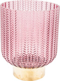 Kare Design Barfly Berry Handblown Glass Vase – Pink & Brass, 24cm