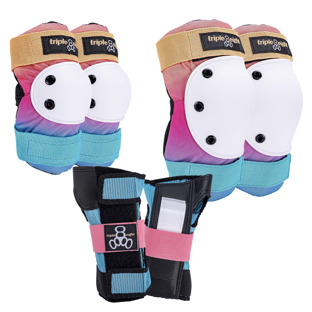 Triple 8 Saver Series 3-Pack Pad Set | Knee, Elbow & Wrist - Sunset