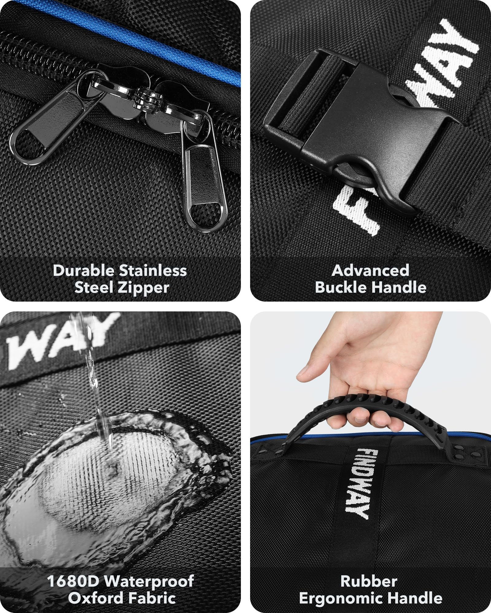 Findway Golf Travel Bag with Wheels | 1680D Waterproof Oxford Flight Case