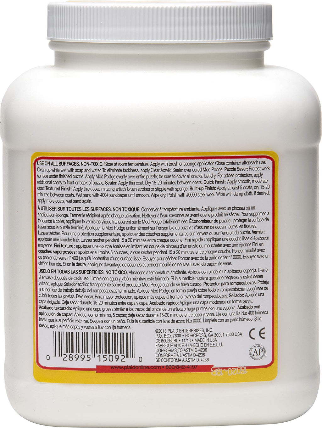 Mod Podge Matte Waterbase Sealer, Glue and Finish for Crafts – 64 oz