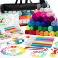 Inscraft Crochet Kit for Beginners: 40 Acrylic Yarns & 73 Accessories