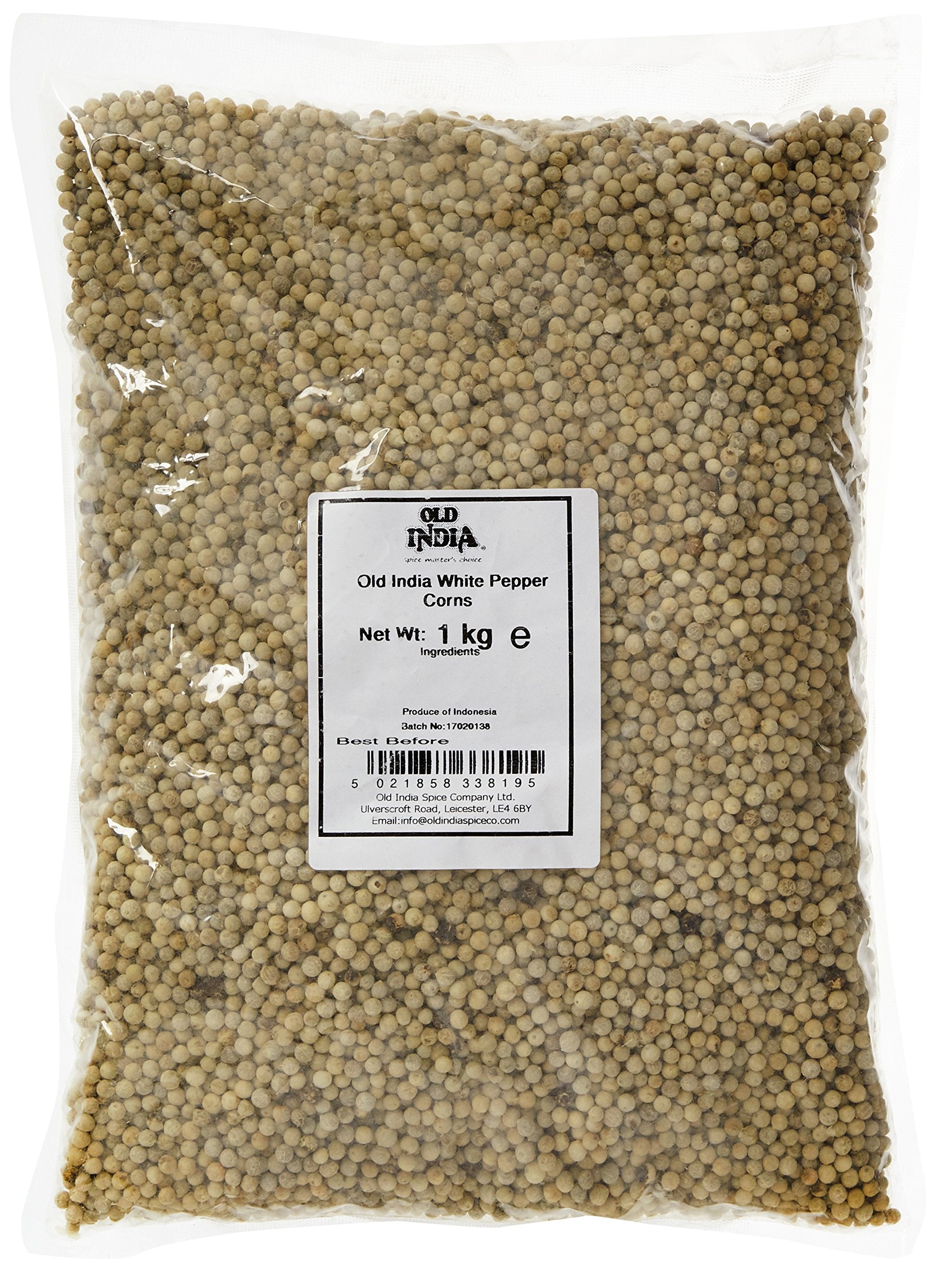 Old India White Pepper Corns – Whole Gourmet Spices for Cooking, 1kg