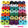 Kurtzy 42-Ball Cotton Crochet Yarn Set with 2 Hooks – 1680 Yards